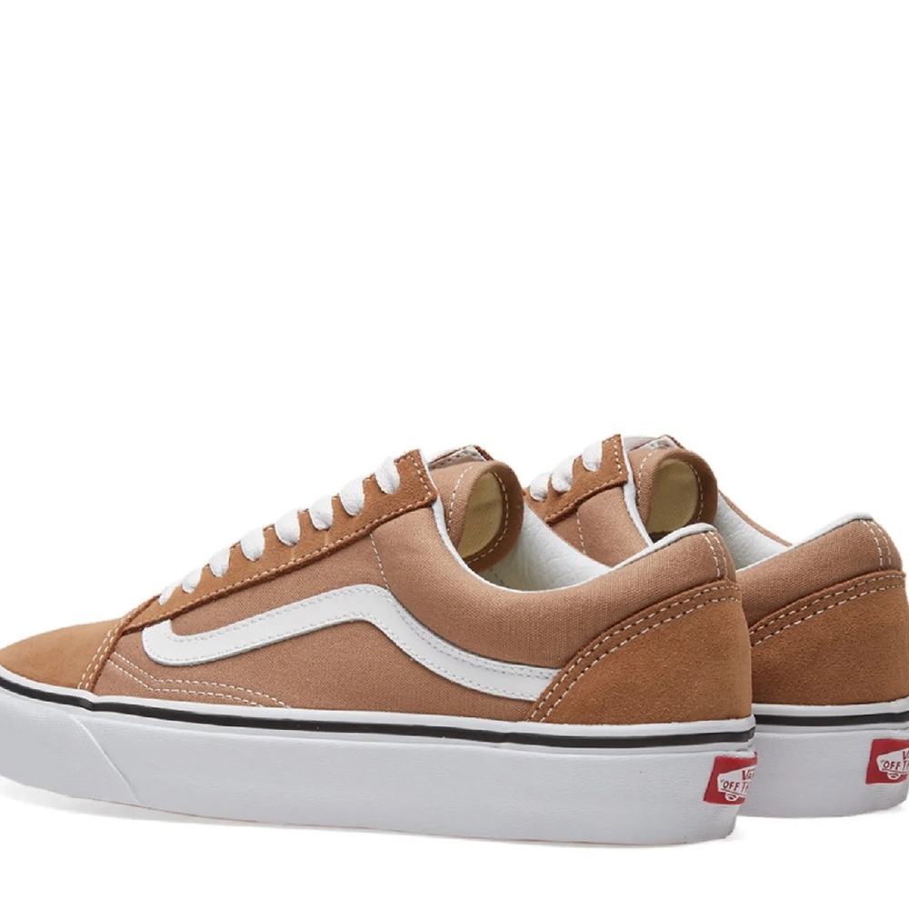🤎NWT VANS OLD SKOOL VINTAGE SNEAKER IN TIGERS EYE/TRUE WHITE - Picture 3 of 15